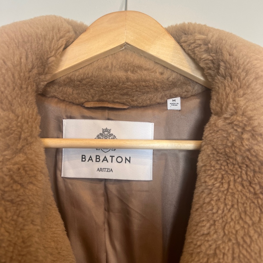 Aritzia Babaton The Teddy Coat Color Seville Size M LONG VERSION - Picture 3 of 13